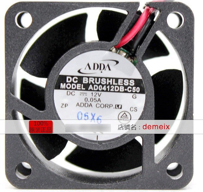 ADDA AD0412DB-C50 12V 0.05A 2wires Cooling Fan ADDA AD0412DB-C50 12V 0.05A 2wires Cooling Fan
